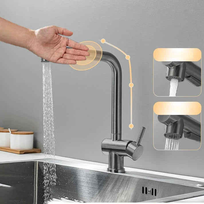Cold Touch On Faucets Stainless Steel Pull Out