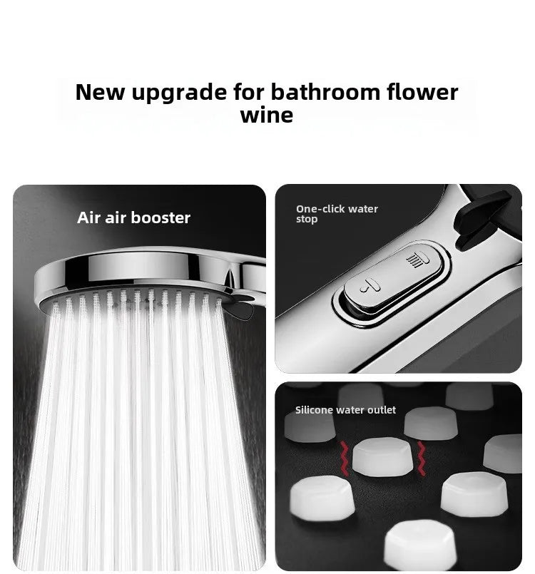 Boosting Showerhead Shower Super Strong Shower Faucet Bathroom