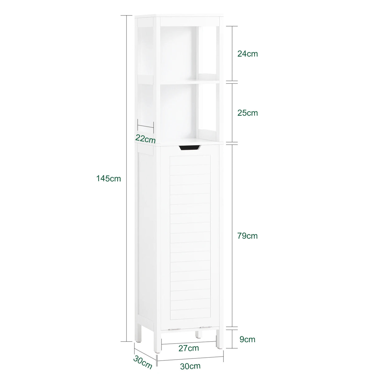 Sobuy Bzr123-W High Wardrobe Fold-Out Laundry Bag Bathroom