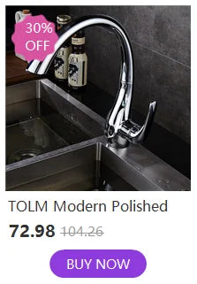 Tolm Brushed Nickel Modern Polished Chrome Brass Sink