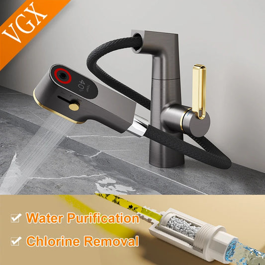 Vgx Bathroom Faucets Pull Out Basin Mixer Sink