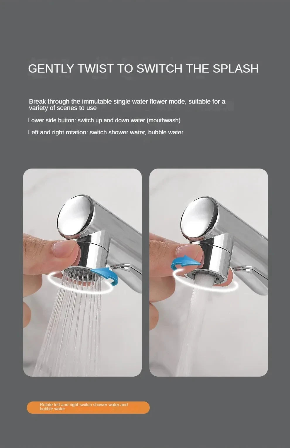 Pull-Out Bathroom Faucet Cold Water Outlet Bathroom Sink