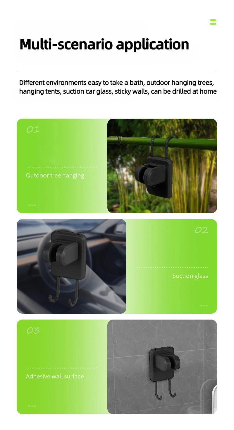 Camping Shower Equipment 6000mah Rechargeable Led Display Screen