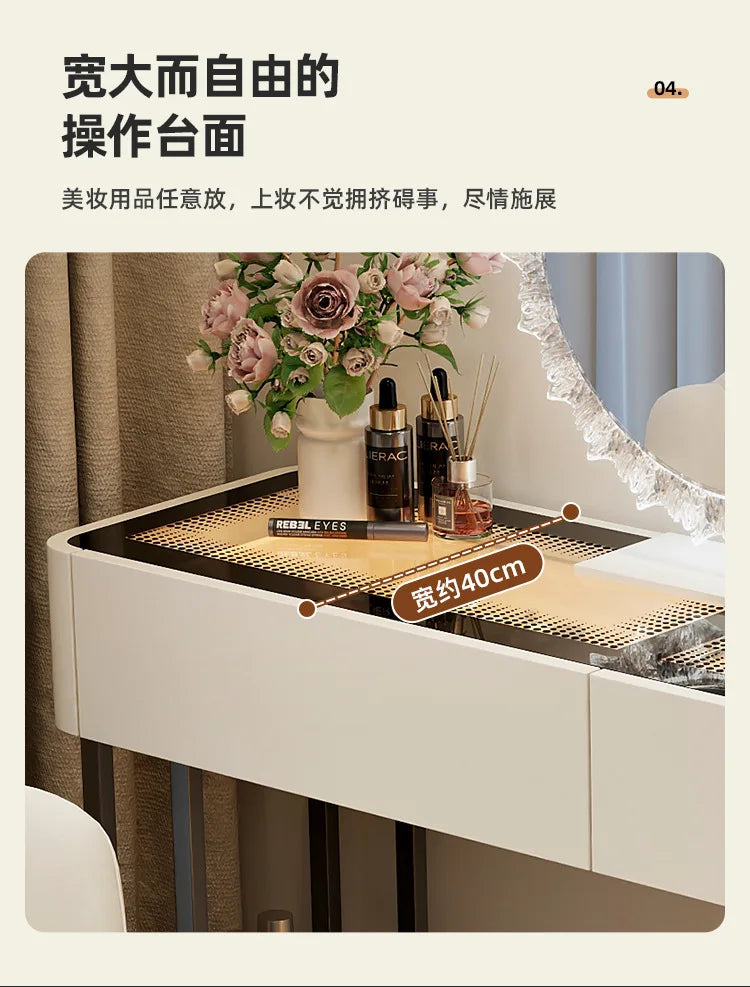 Modern Dressing Table Vanity Desk Wireless Charge Station