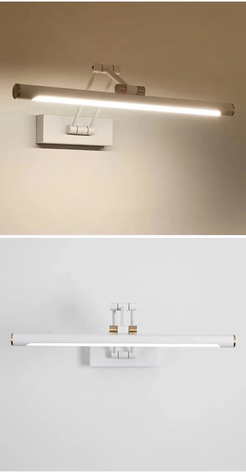 Mirror Front Light Bathroom Mirrors Cabinet Foldable Telescopic