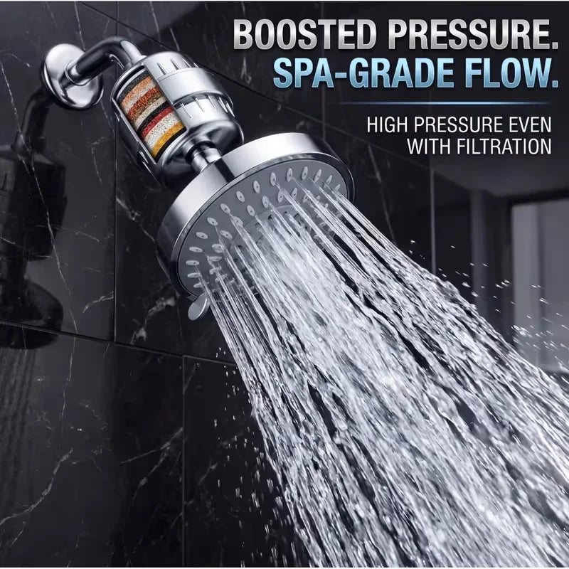Three Levels Of Water Outlet Showerhead 15 Level