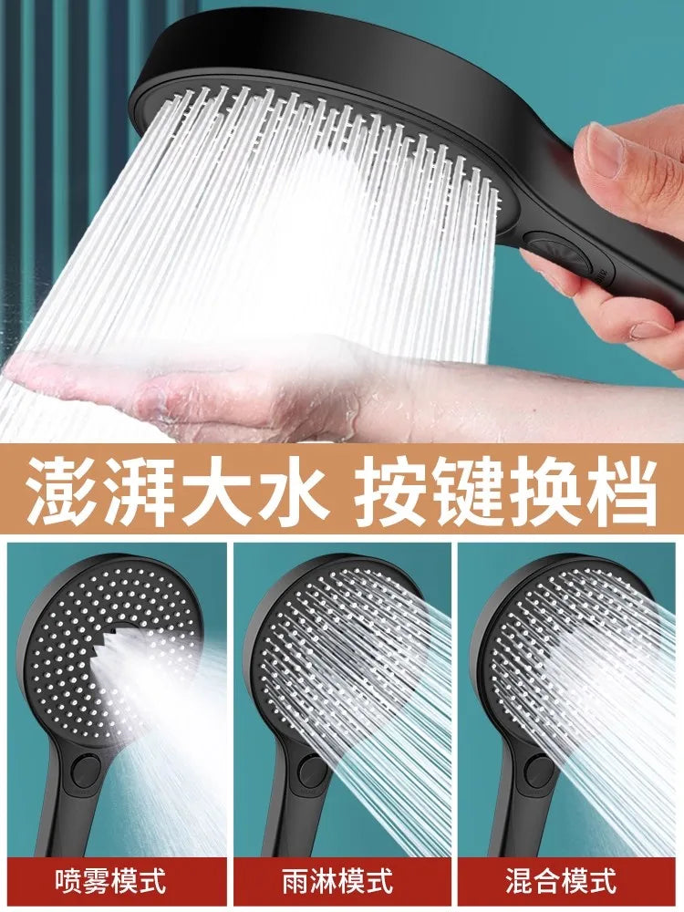135mm Big Panel Supercharge Waterfall Shower Head Modes
