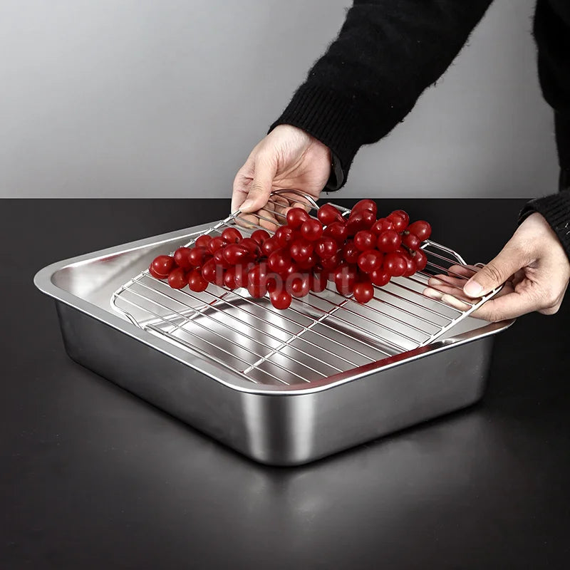 Deep Square Plate Basin Rack Pallet Stainless Steel