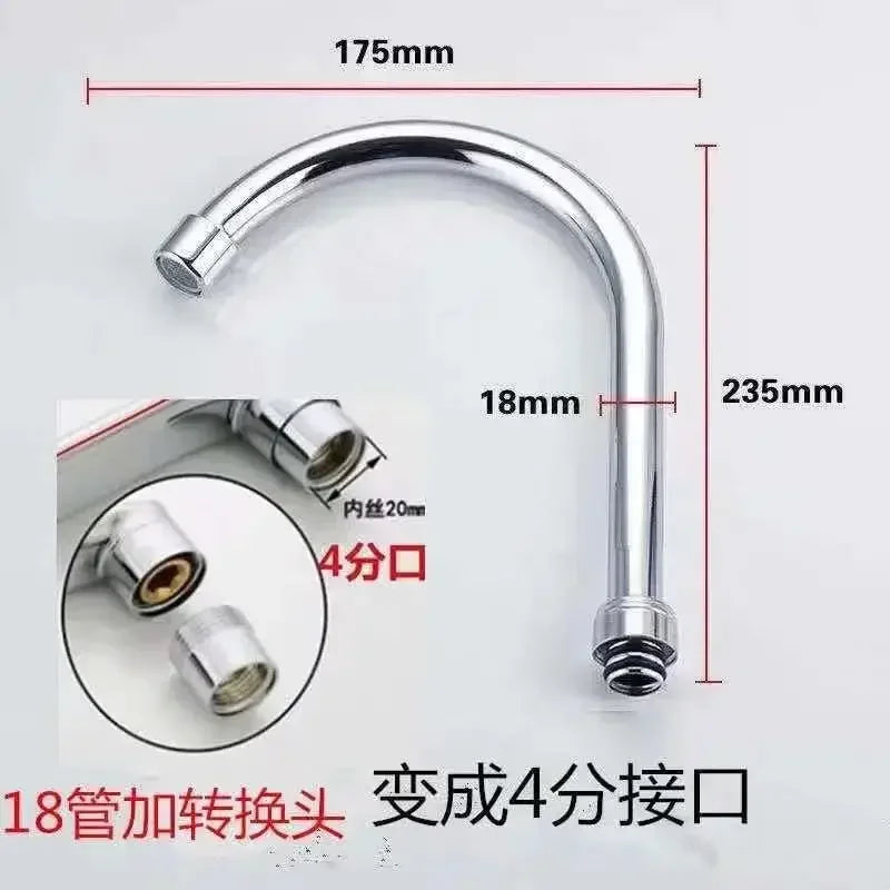 1pc Stainless Steel Sink Faucet Pipe Connection Saving
