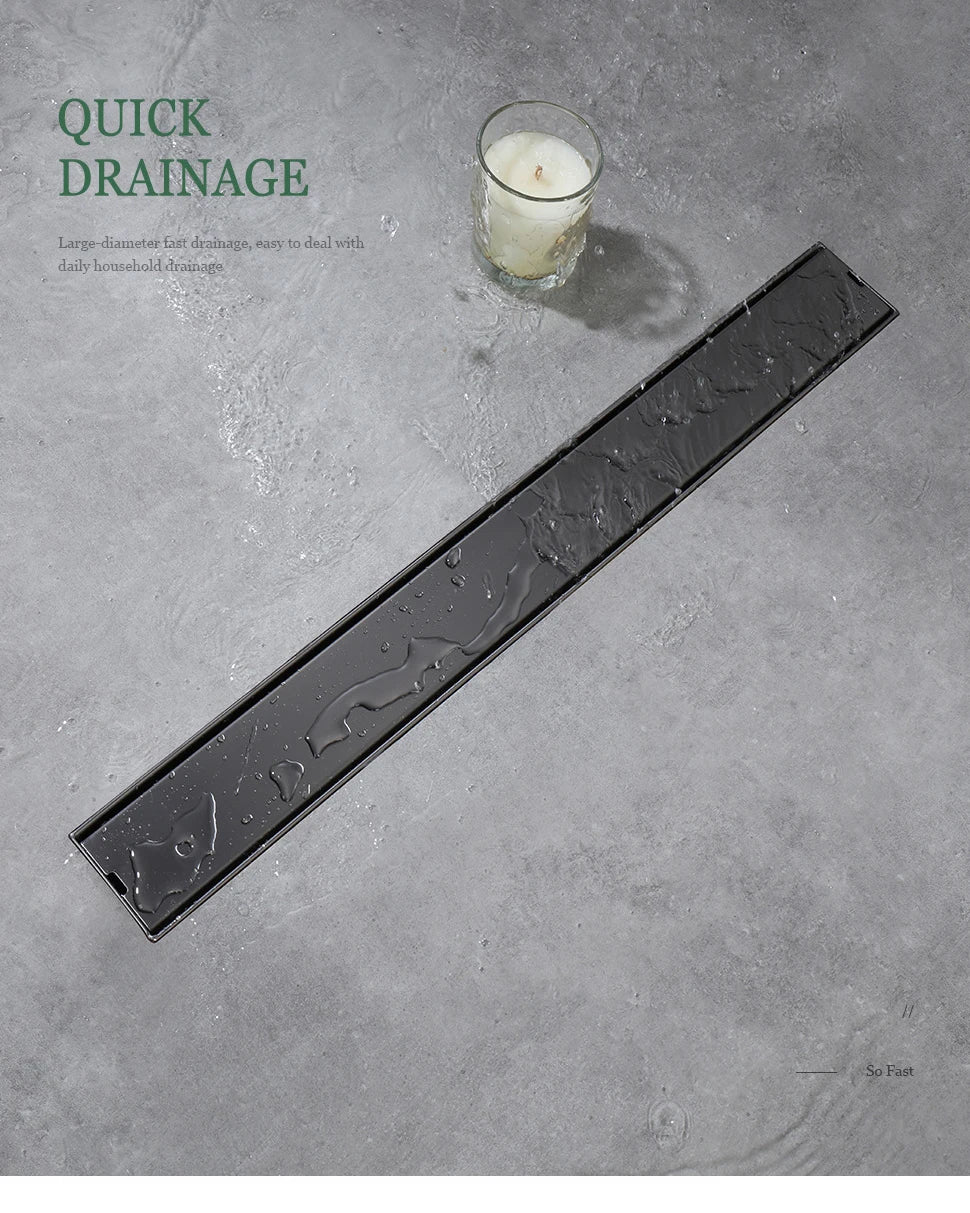Bathroom Floor Drain Invisible Brushed Gold Shower Drain