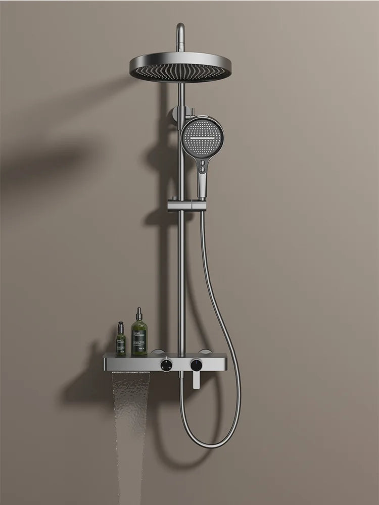 Brushed Gold Bathroom Shower Quality Brass Cold Bathroom