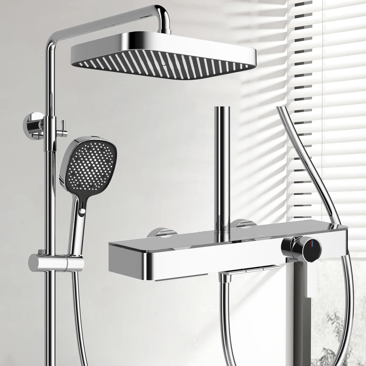 Cold Waterfall Piano Bathroom Shower 12 Inch Rain