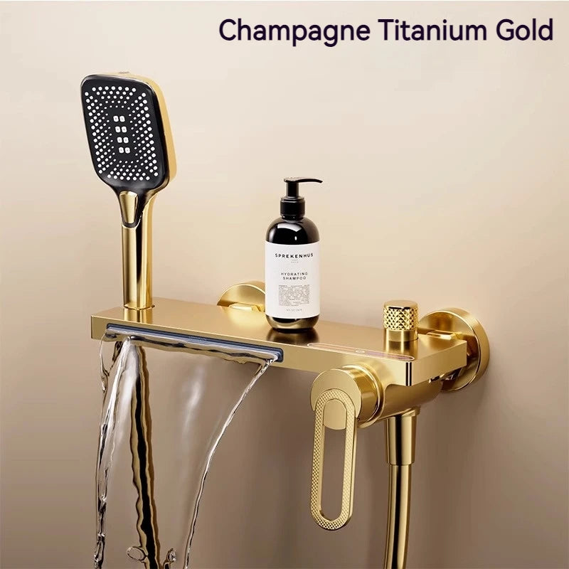 Bathtub Shower Faucet Handle Spout Mixer Tap Hand