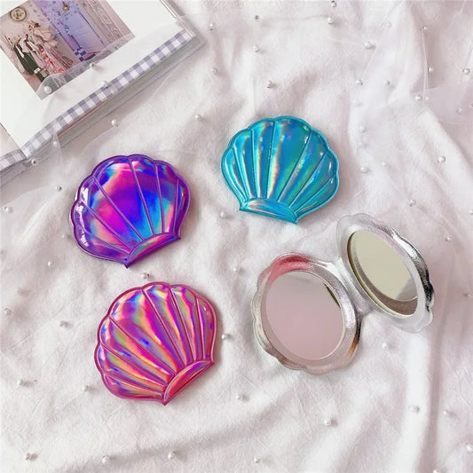 Dream Laser Color Shell Shape Makeup Mirror 2x