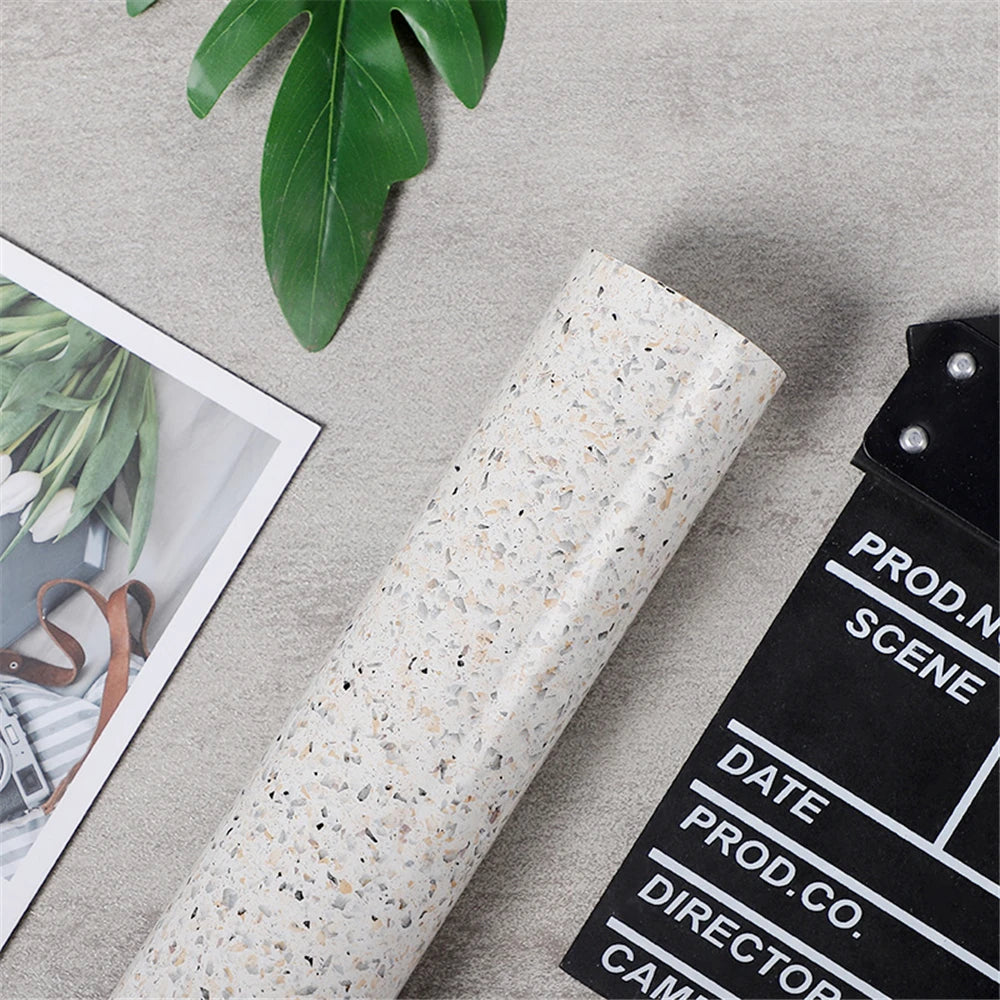 Renovation Marble Gravel Wallpapers Self-Adhesive Vinyl Bathroom