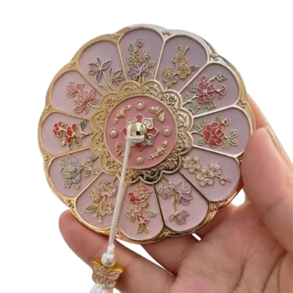 Flower Pattern Compact Mirror Compact Makeup Mirror Stand