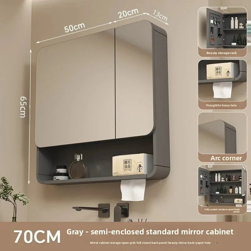 Led Bathroom Mirror Cabinet Anti Fog Wall Mounted