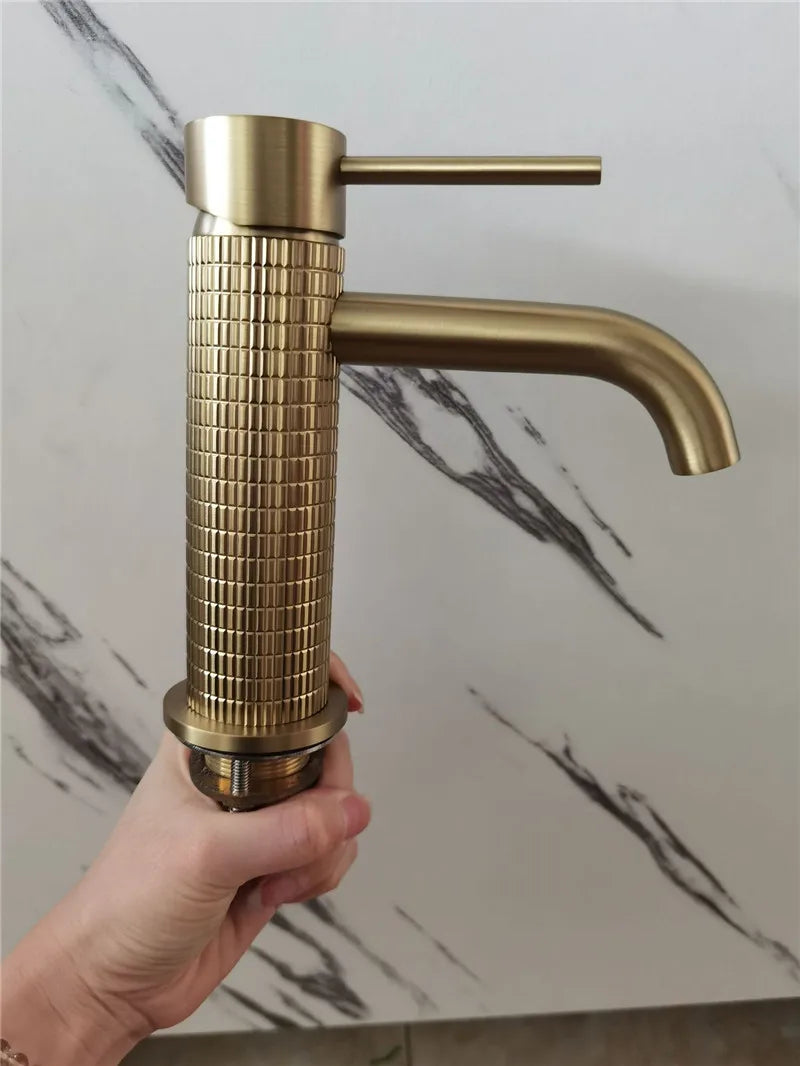 Brushed Rose Gold Bathroom Faucet Brushed Gold Basin