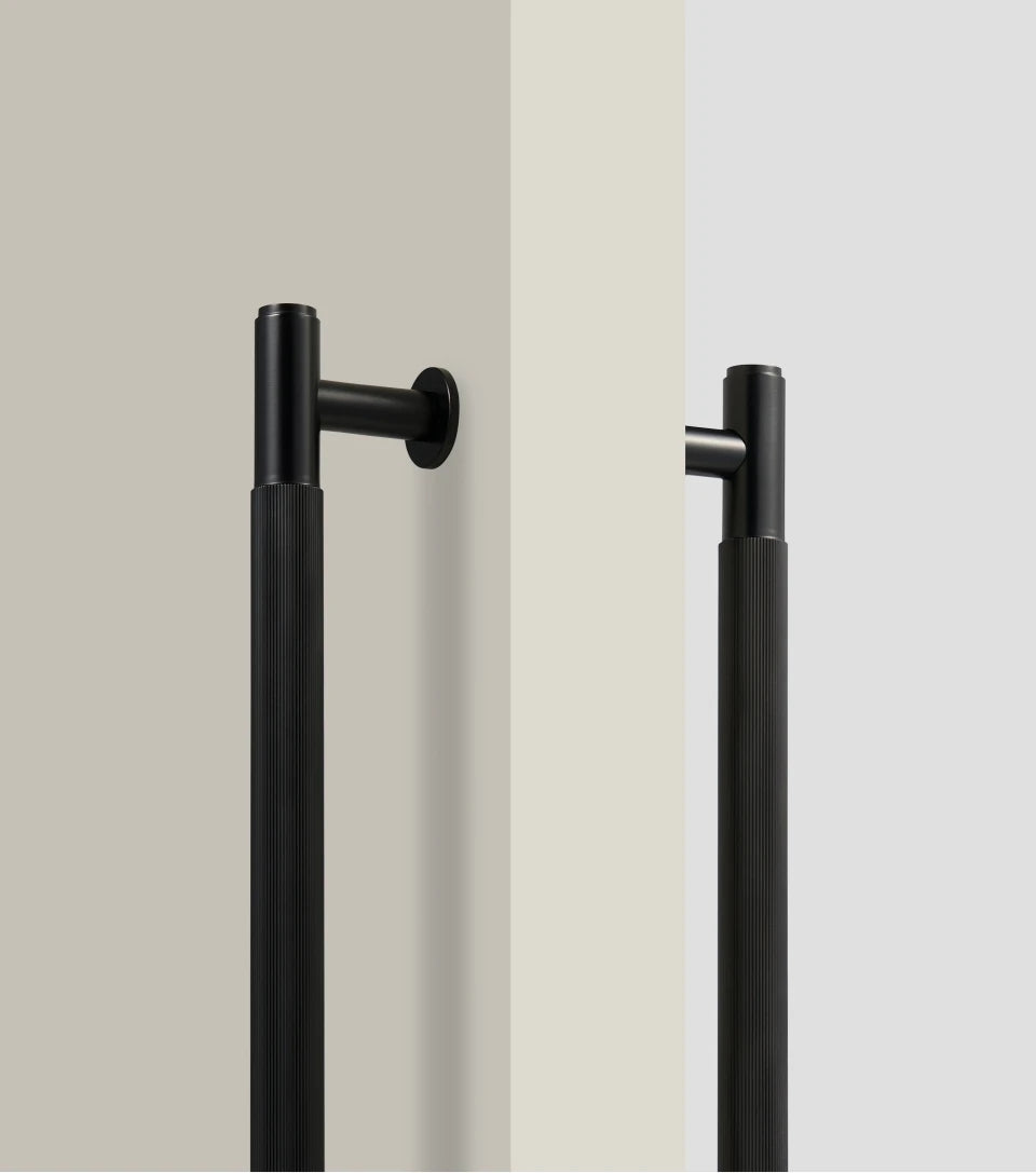 Nurlin Brass Door Double Sided Linear Striped Pull