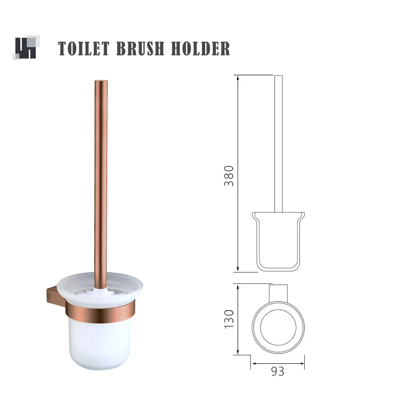 Rose Gold Bathroom Wall Mount Shelf Toilet Bath