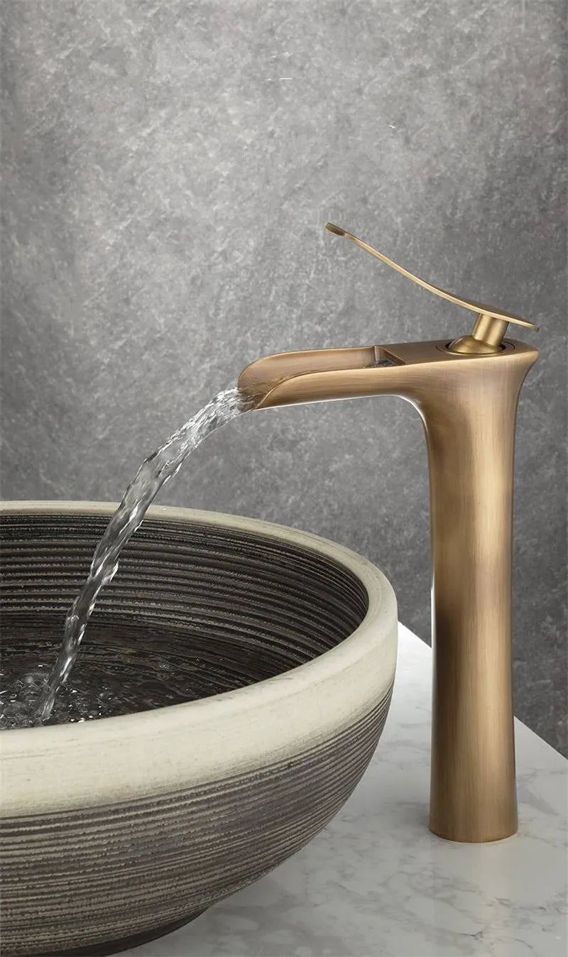 Antique Bronze Bathroom Faucet Basin Faucets & Cold