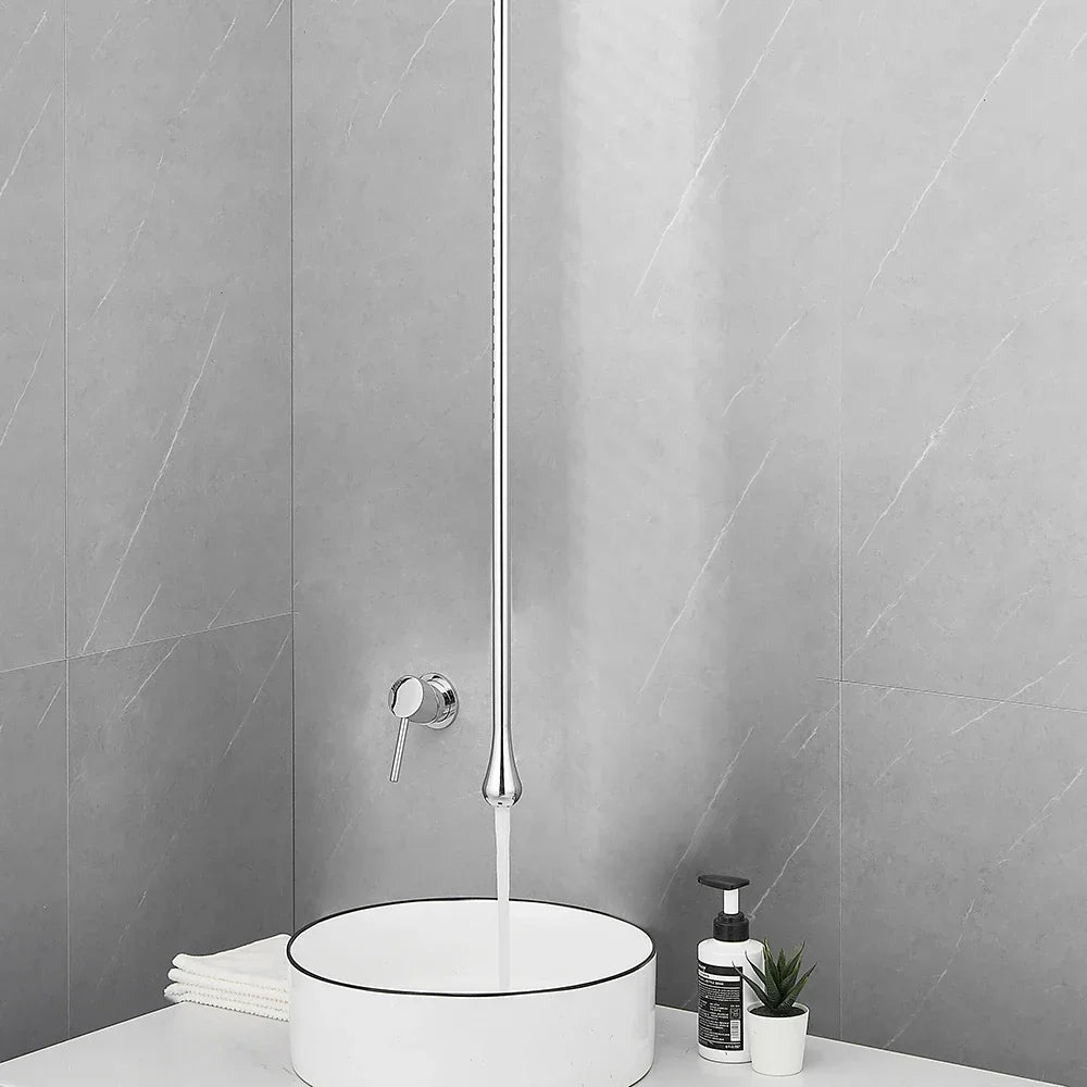 Water Drop Hang Ceiling Faucet Bathroom Basin Bathtub