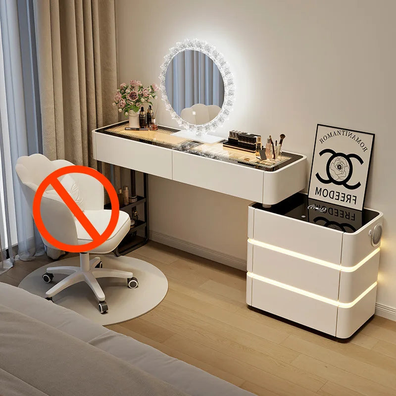 Modern Dressing Table Vanity Desk Wireless Charge Station