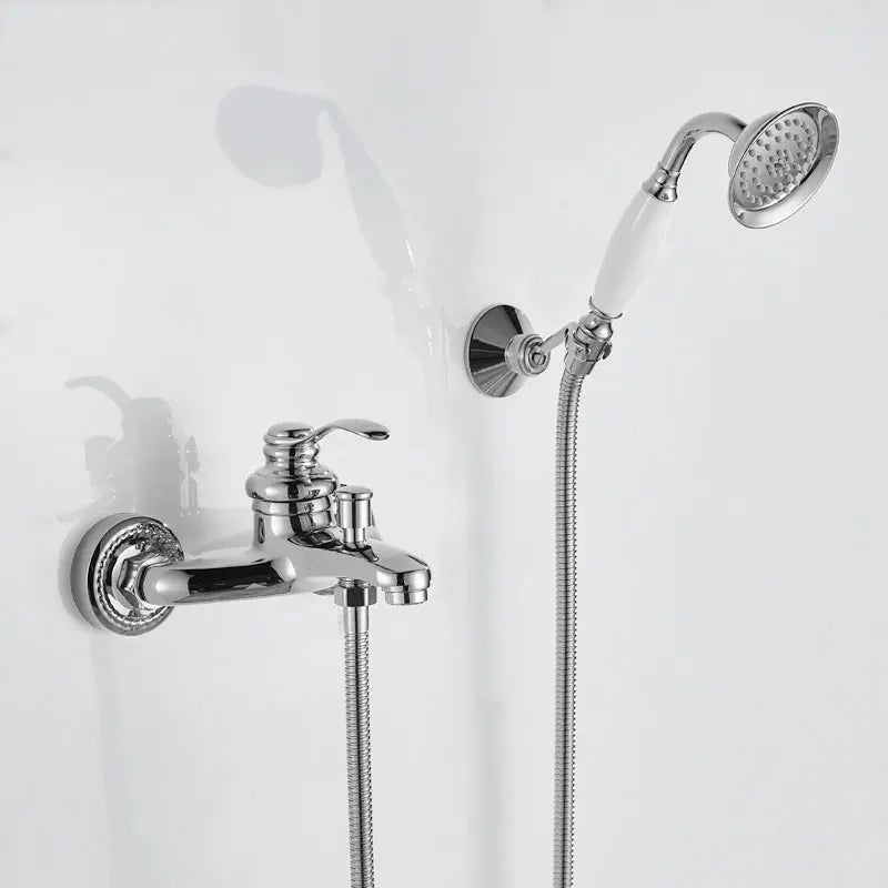 French Brass Simple Shower Spray Handheld Shower Head
