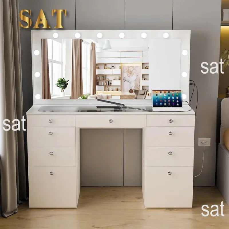 Led Makeup Mirror Colors Light Desktop Vanity Mirror