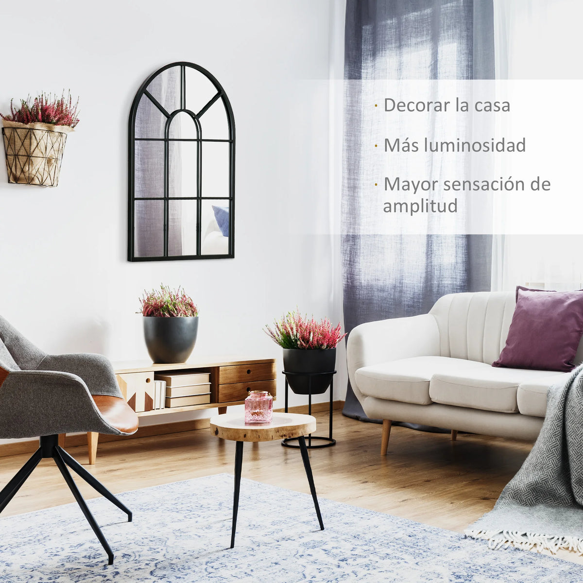 Homcom Decorative Wall Mirror 50x70 Cm Window Mirror
