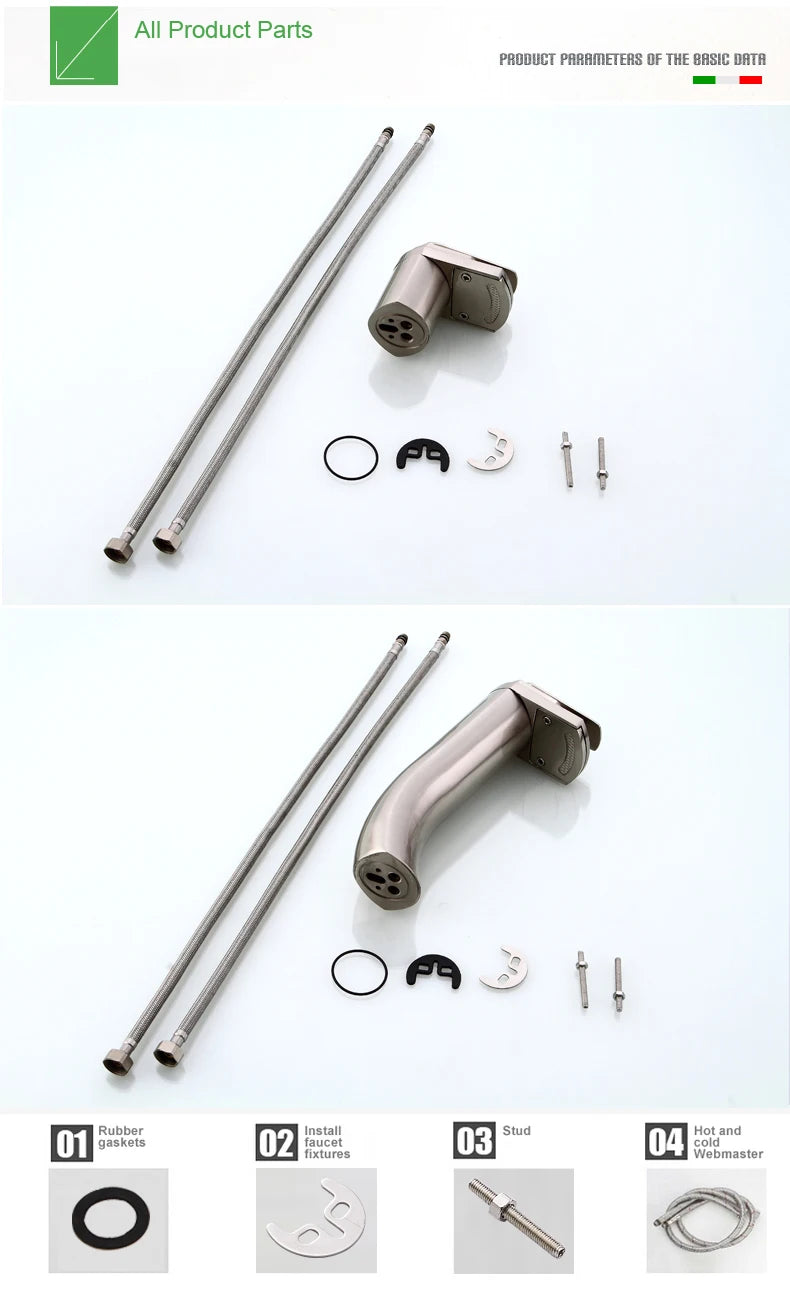 Becola All Copper Gold/Chrome/Brushed Duckbill Waterfall Faucet