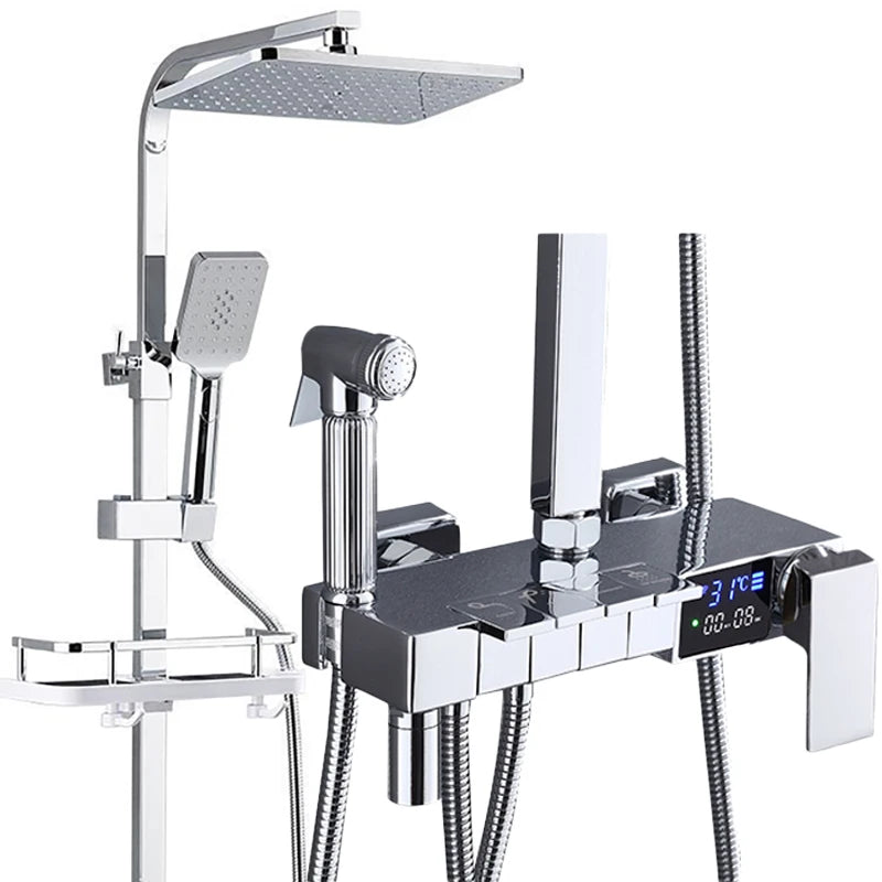 12 Inch Rainfall Shower System Bathroom Luxury Thermostatic