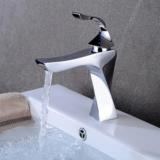 Bathroom Basin Faucet Deck Mounted Black Chrome Gold