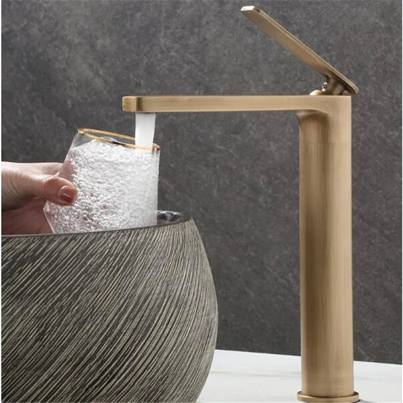 Basin Faucets Antique Bronze Bathroom Faucet & Cold