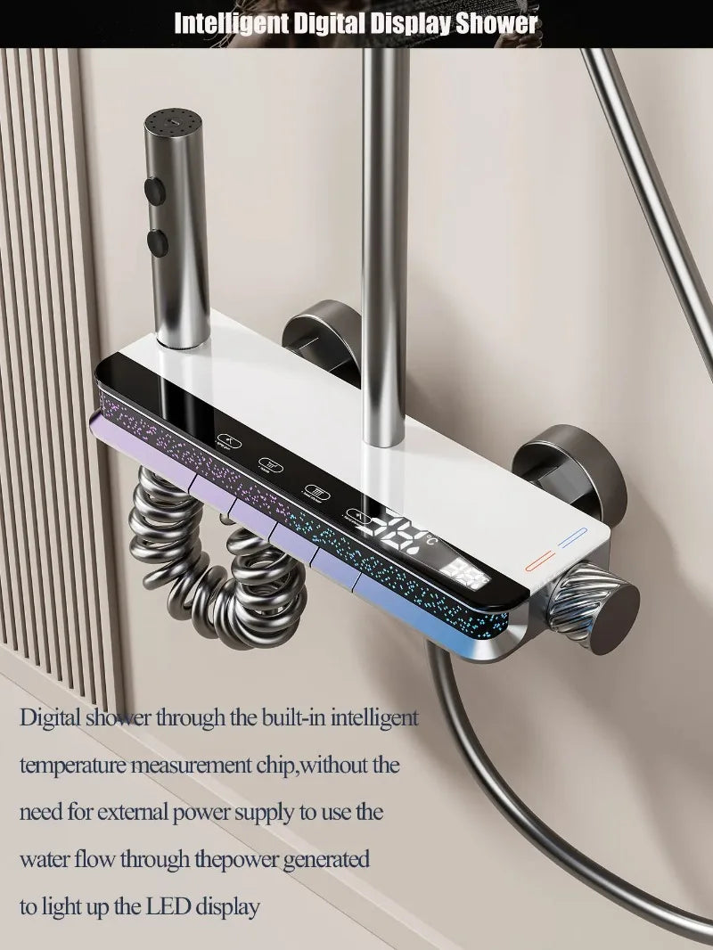 12 Inch Shower Digital Display Led Wall Mounted
