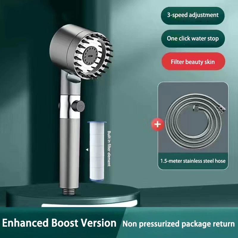High Pressurized Filter Shower Head 3-Mode Adjustable Spray