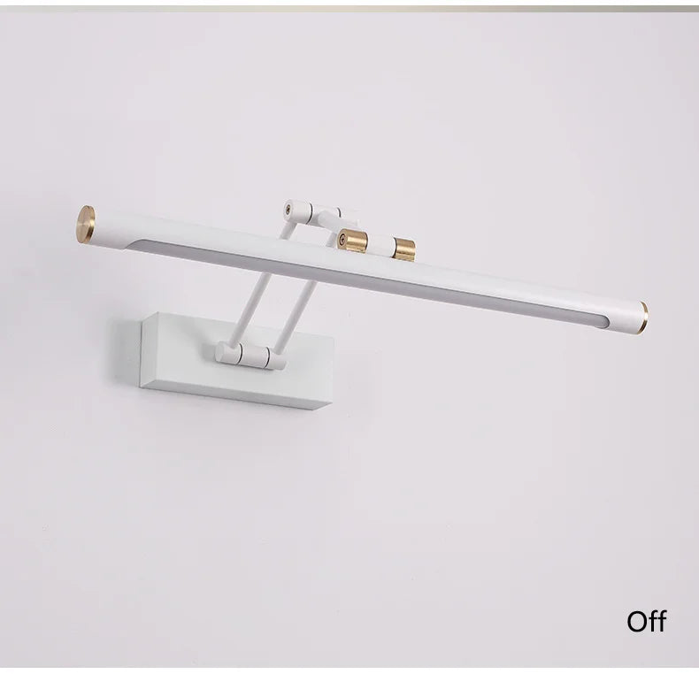 Led Bathroom Vanity Light Adjustable Swing Arm Mirror
