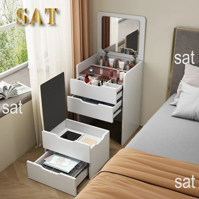 Modern White Wood Dresser Nightstand Bedroom Makeup Vanity
