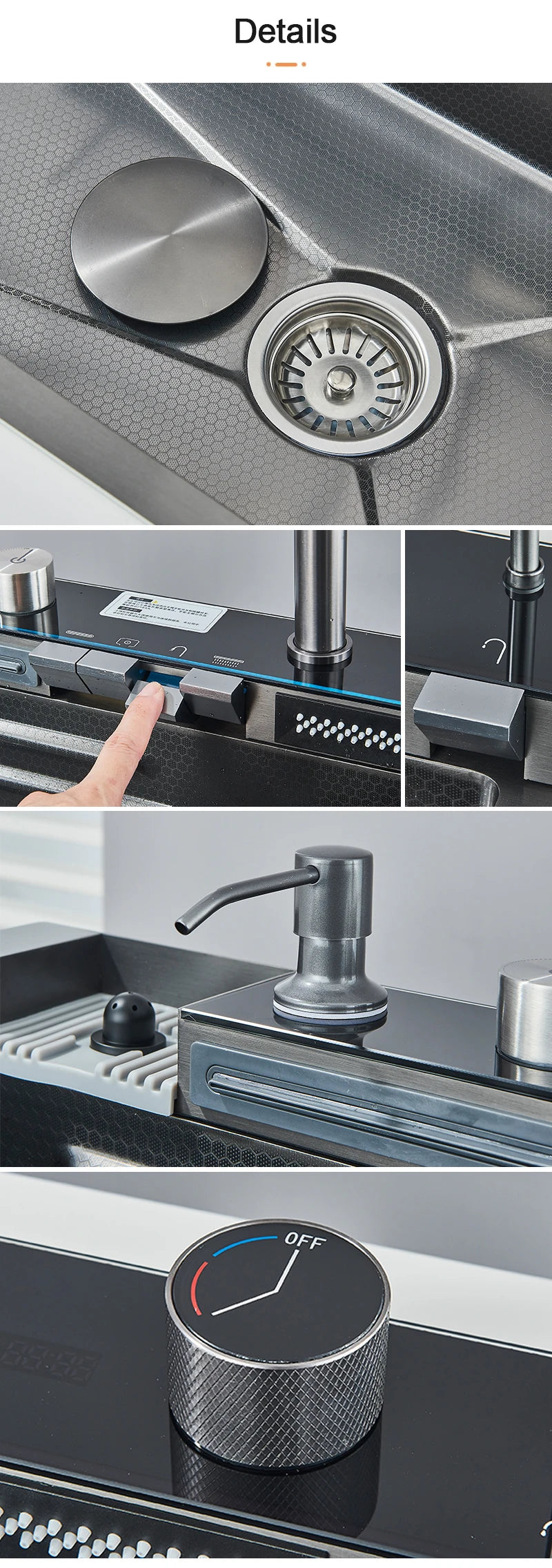 Stainless Steel Sink Faucet 75 45cm Large Bowl