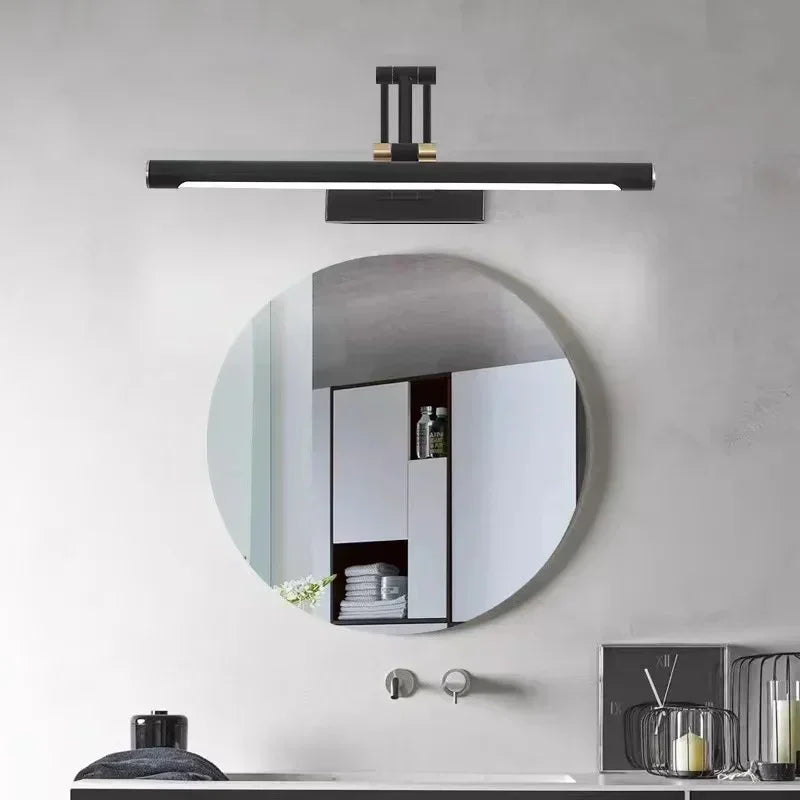 European Style Mirror Headlight Cabinet Foldable Adjustable