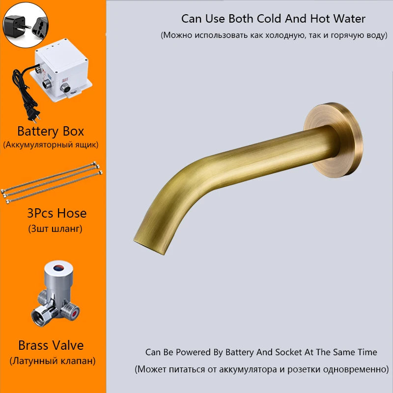 Oxg Wall Mount Sensor Basin Faucet Bathroom Faucet