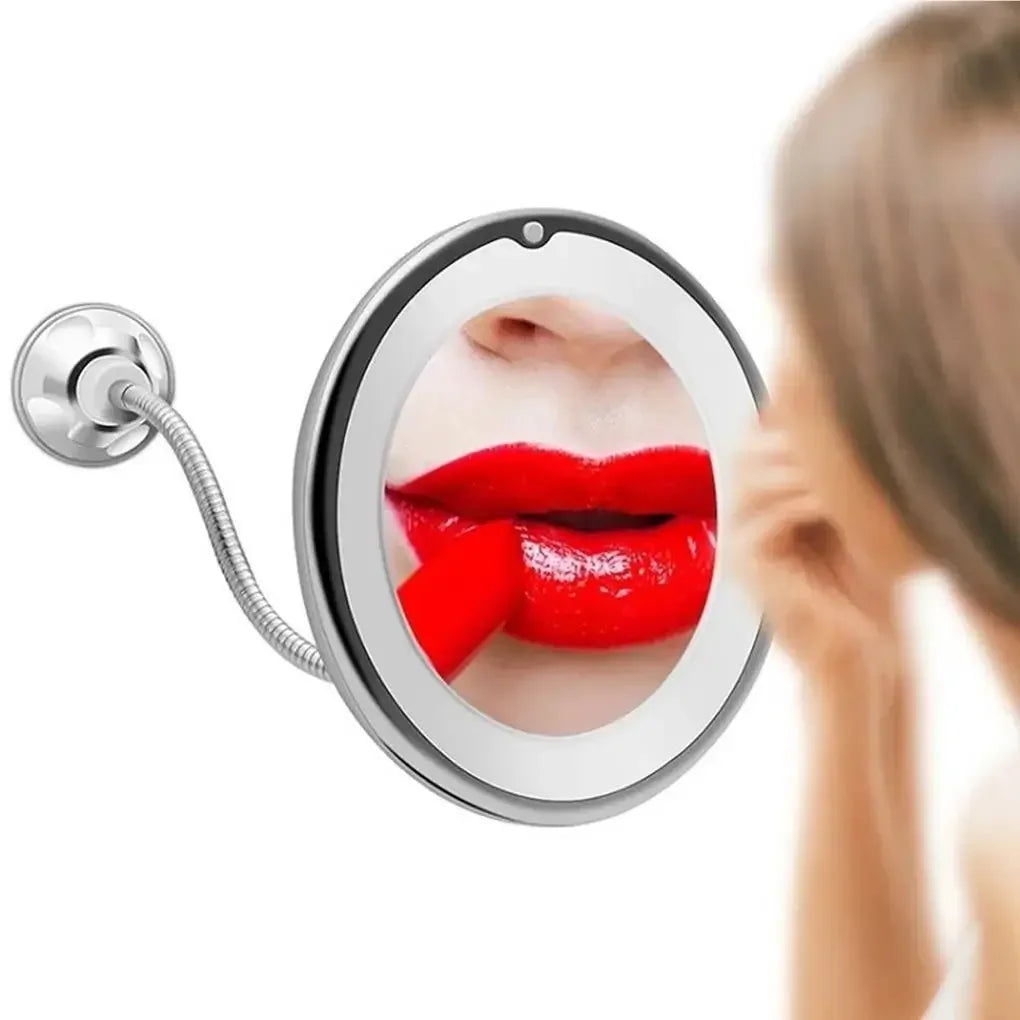 Led Makeup Mirror 10x Magnifier & Flexible Gooseneck
