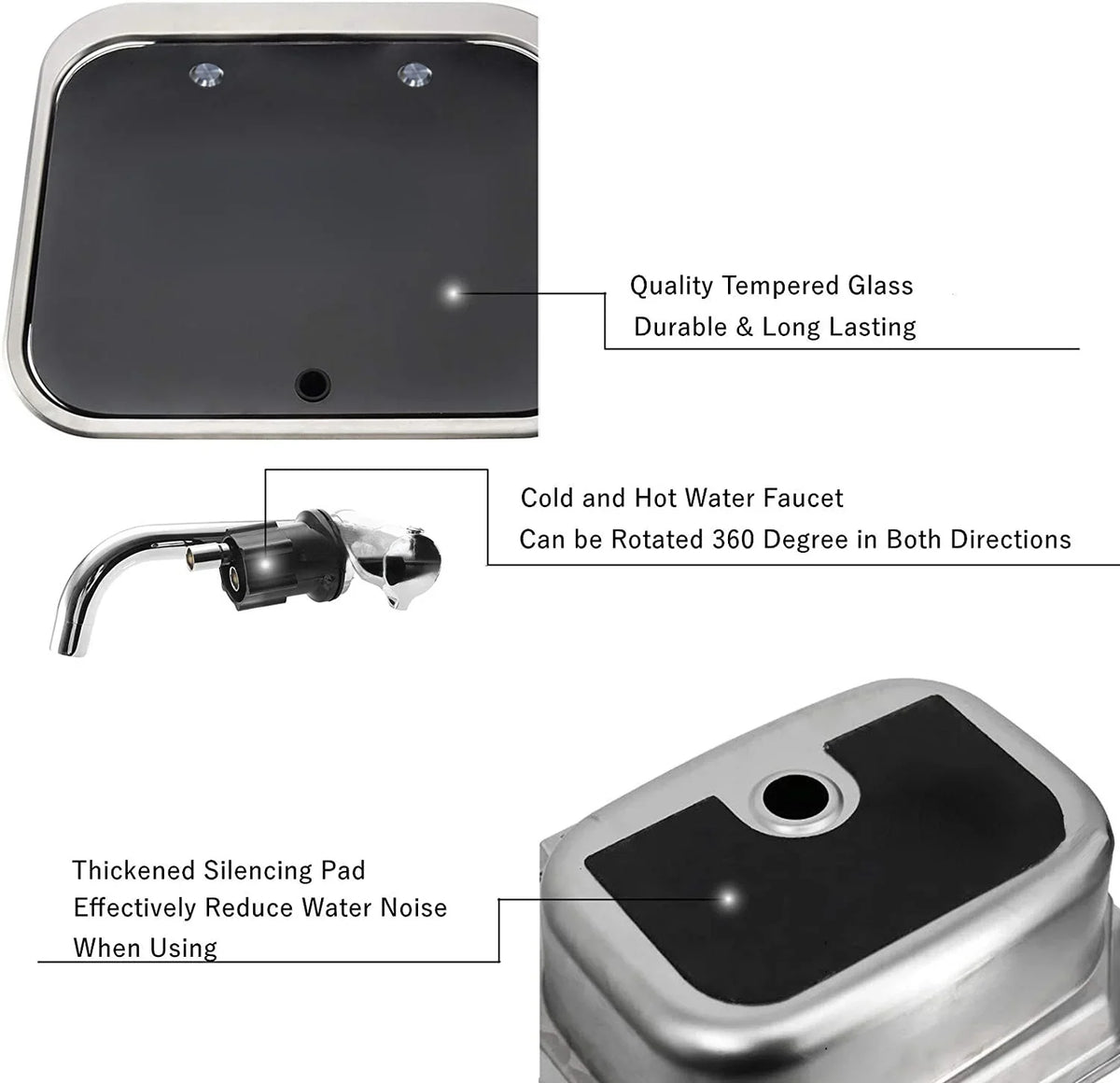 Tytxrv Caravan Rv Sink Stainless Steel Hand Wash