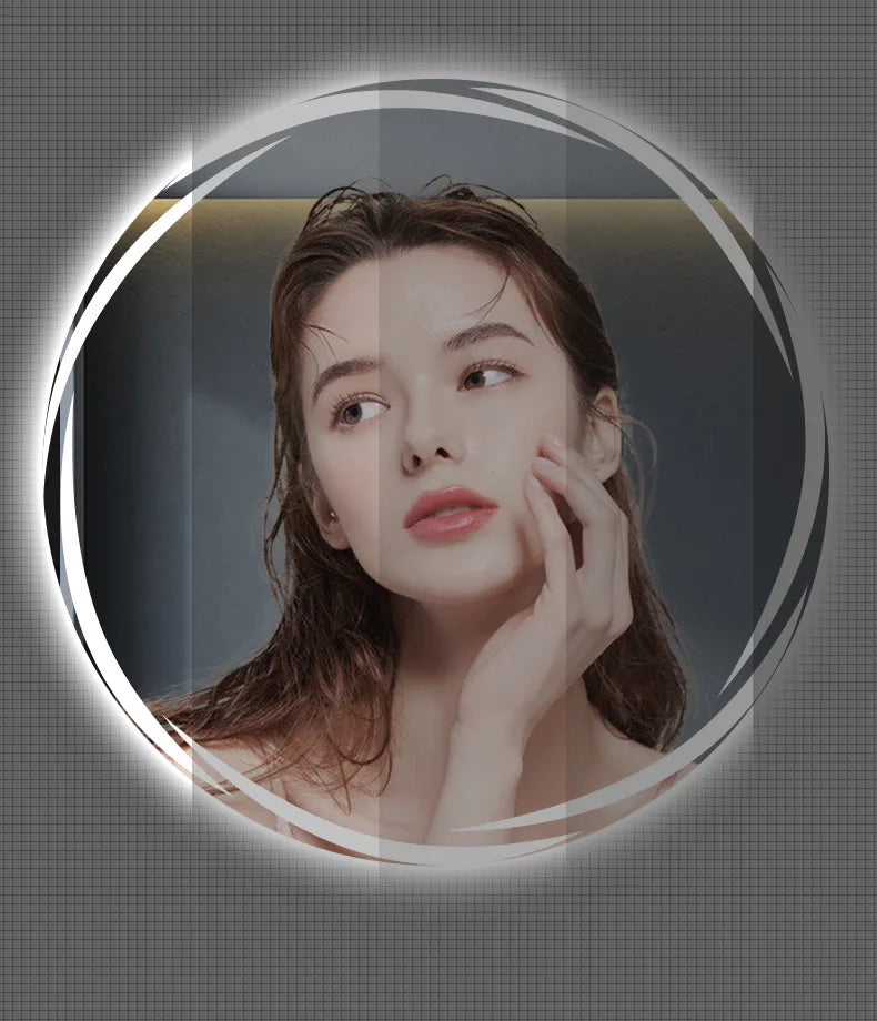 Bathroom Mirror 70 Cm Round Anti-Fog Led Bathroom