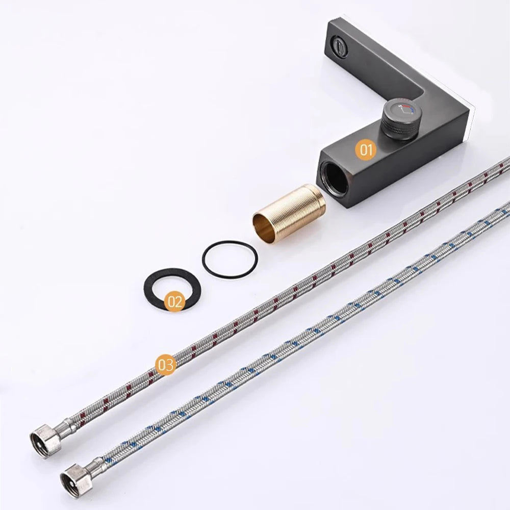 Modern Bathroom Faucet Led Temperature Display Smart Bathroom