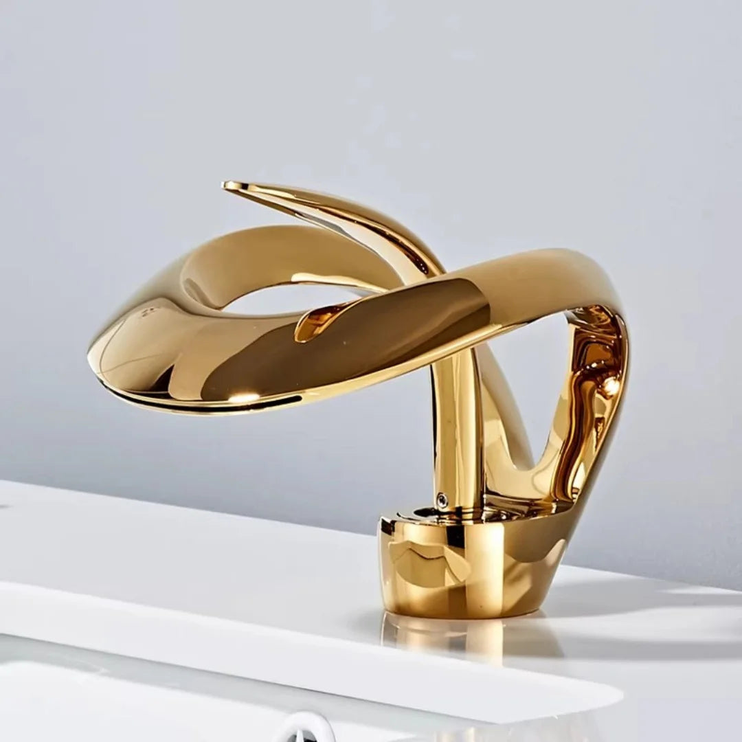 Brushed Gold Bathroom Faucet Brass Rose Gold Bathroom