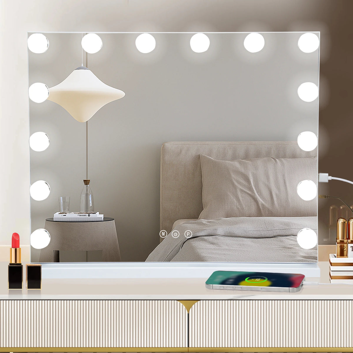 Large 50cm Hollywood Make-Up Table Mirror Vanity Lights