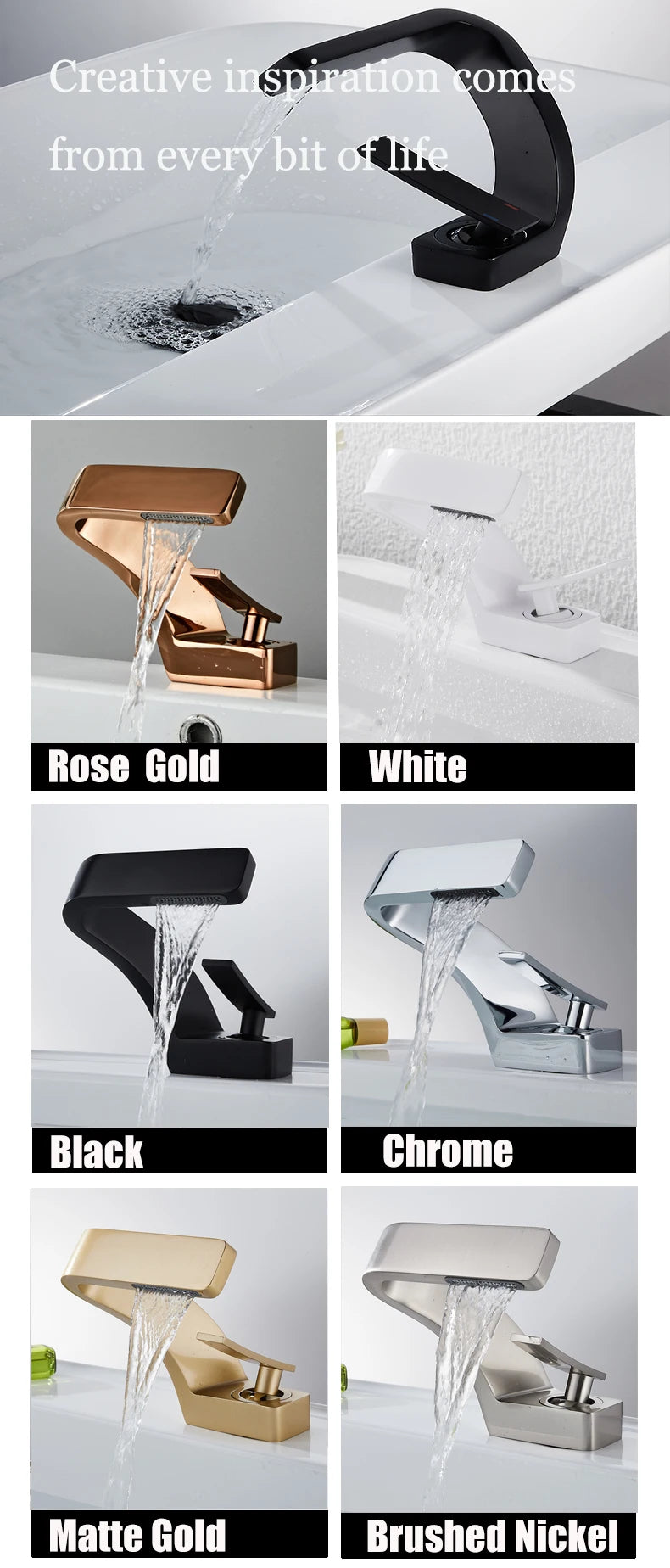 Tolm Basin Faucet Modern Bathroom Mixer Tap Orange