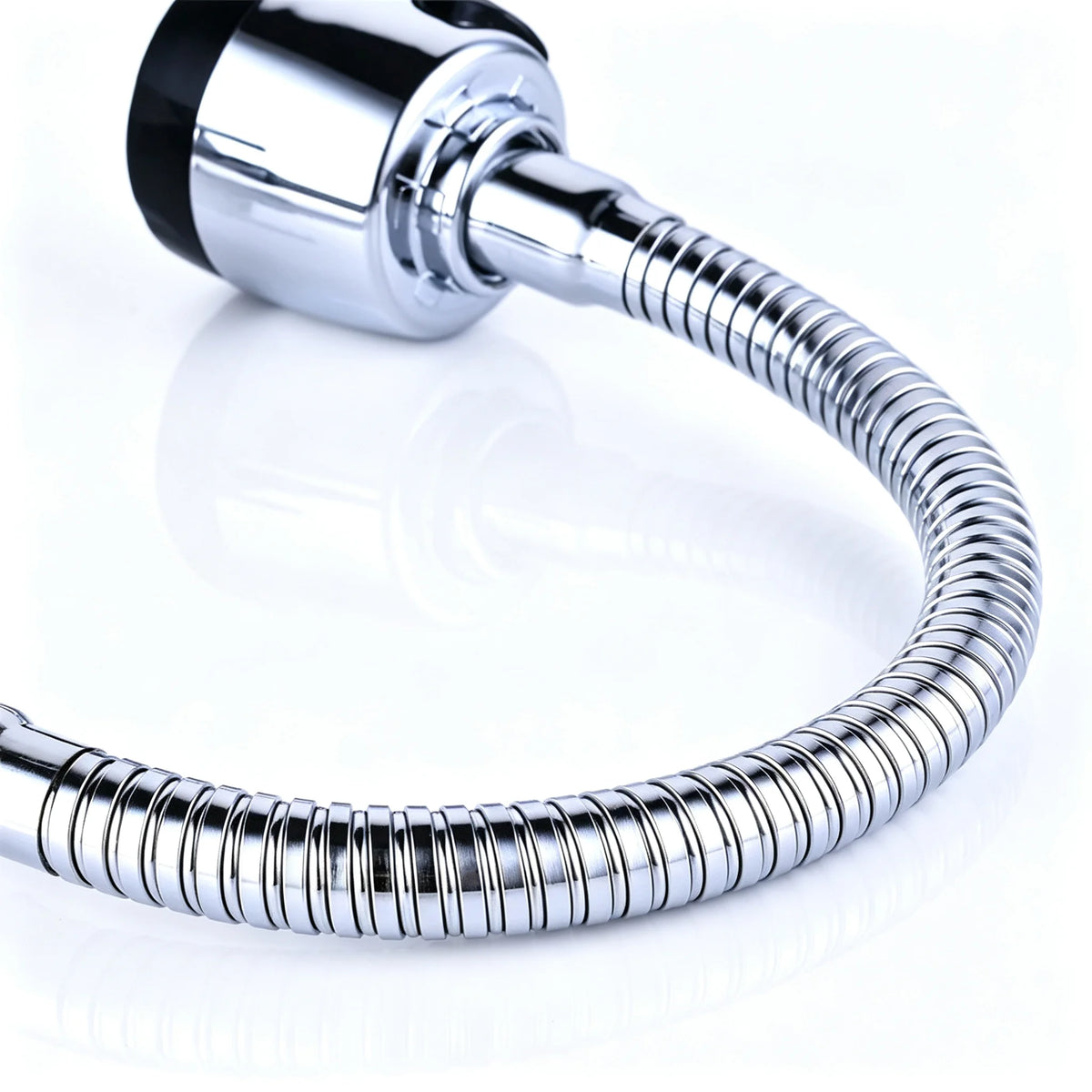 Chrome Polished Hole Sink Faucet Flexible Bendable Hose