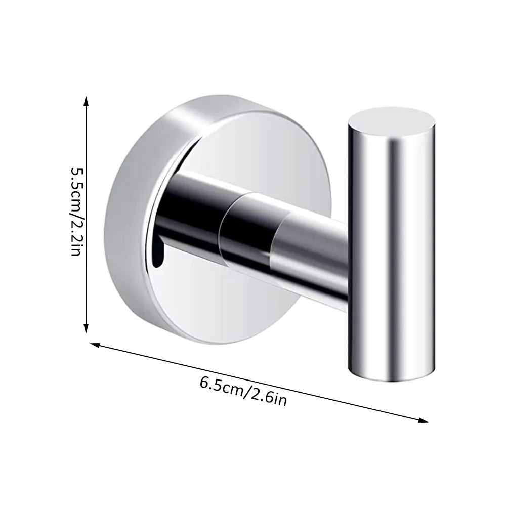 2pcs Polished Bathroom Towel Hooks Stainless Steel Coat